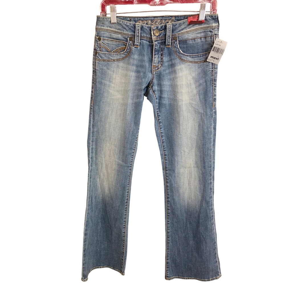 Mavi Kay Super Low-Rise Flare Jeans Medium Wash Denim Y2K‎ NWT